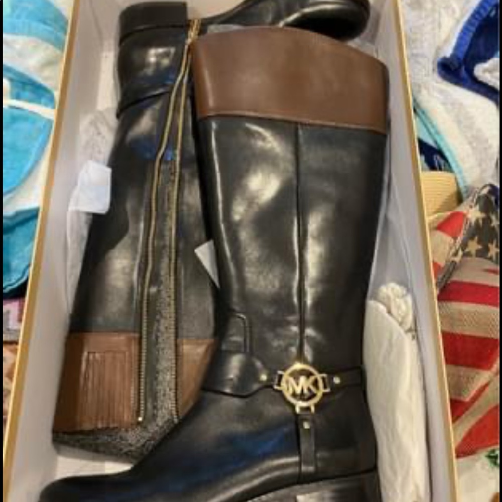 Michael Kors Fulton Harness Riding Boots